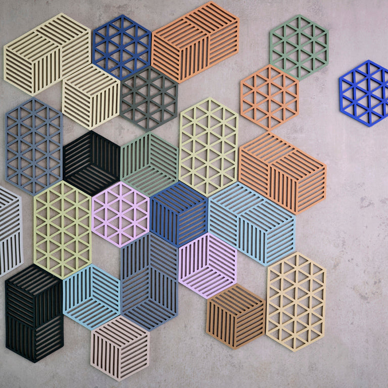 מארז 3 תחתיות לסירים Hexagon - דשא / מנטה / ליקוריץ