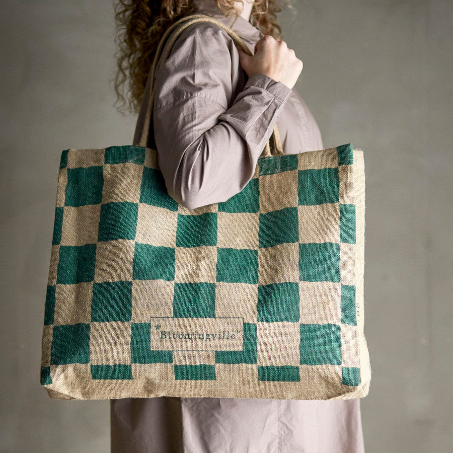 תיק חוף Bergamo - ירוק / יוטה