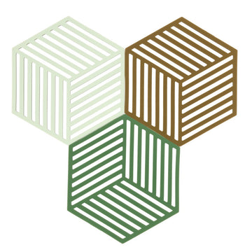 מארז 3 תחתיות לסירים Hexagon - דשא / מנטה / ליקוריץ