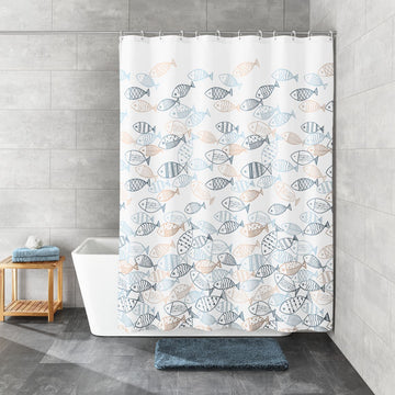 וילון פוליאסטר לאמבטיה 180x200 סמ Sardinas