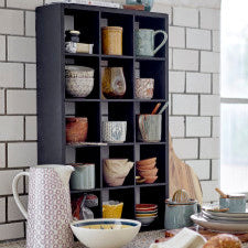 כוורת מדפים Olinn - עץ אורן שחור