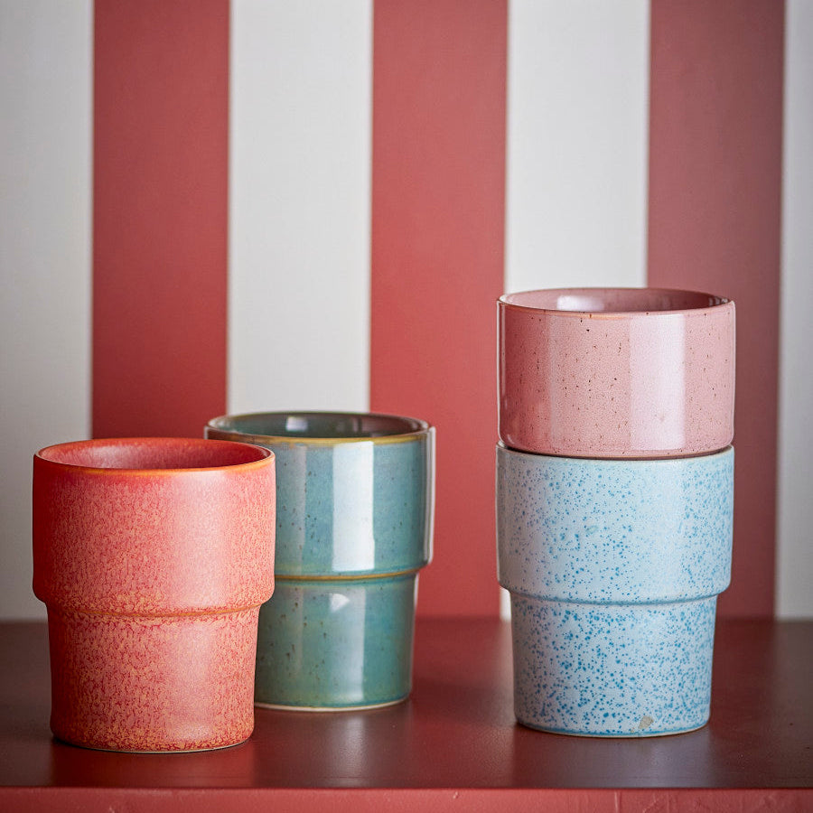 מארז 4 כוסות קורטדו Ewan - חרס/צבעוני