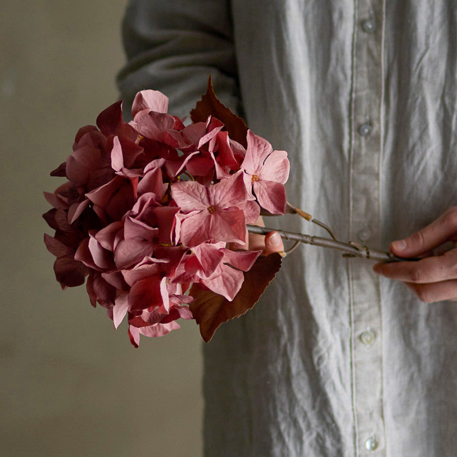 ענף הידרנג'אה מלאכותי Hydrangea - ורוד
