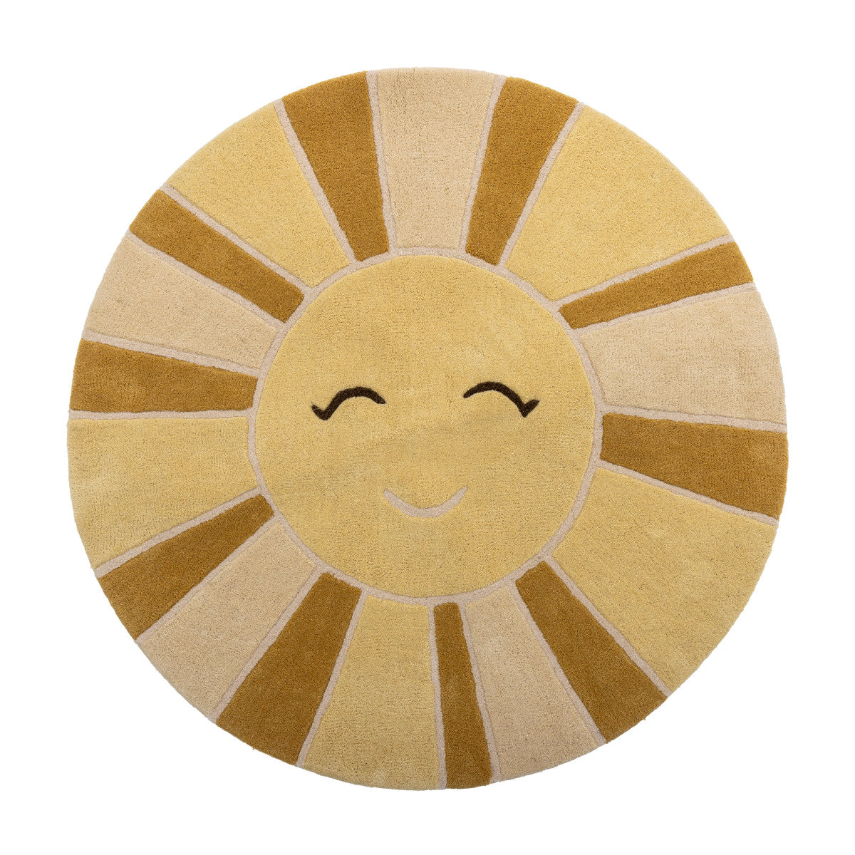שטיח צמר שמש Sun קוטר 110 ס"מ - צהוב