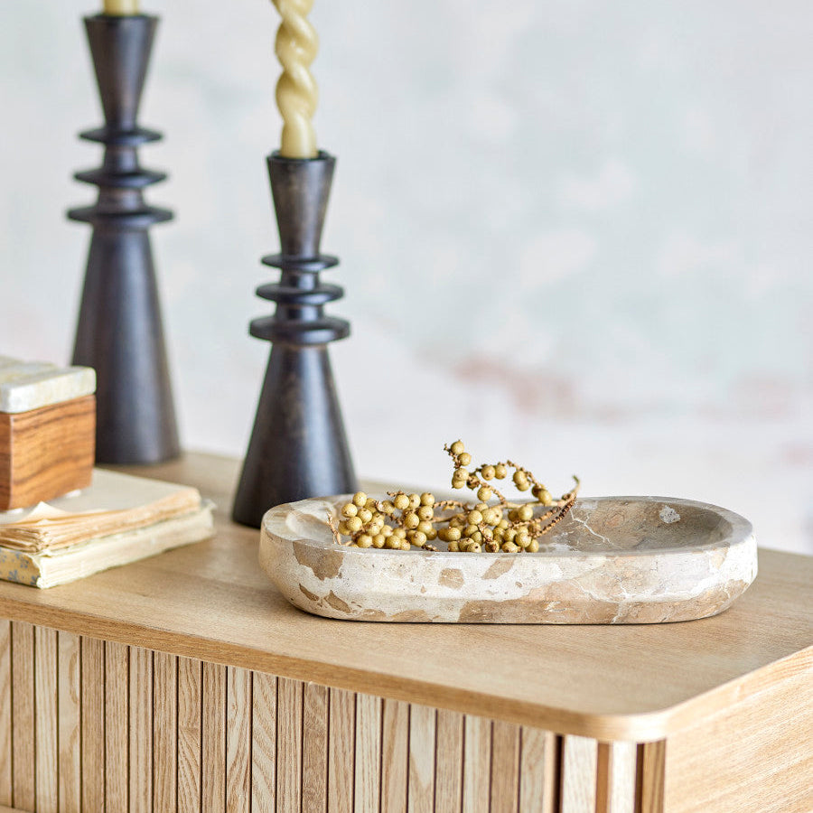 מגש שיש אובלי Shao- טבעי